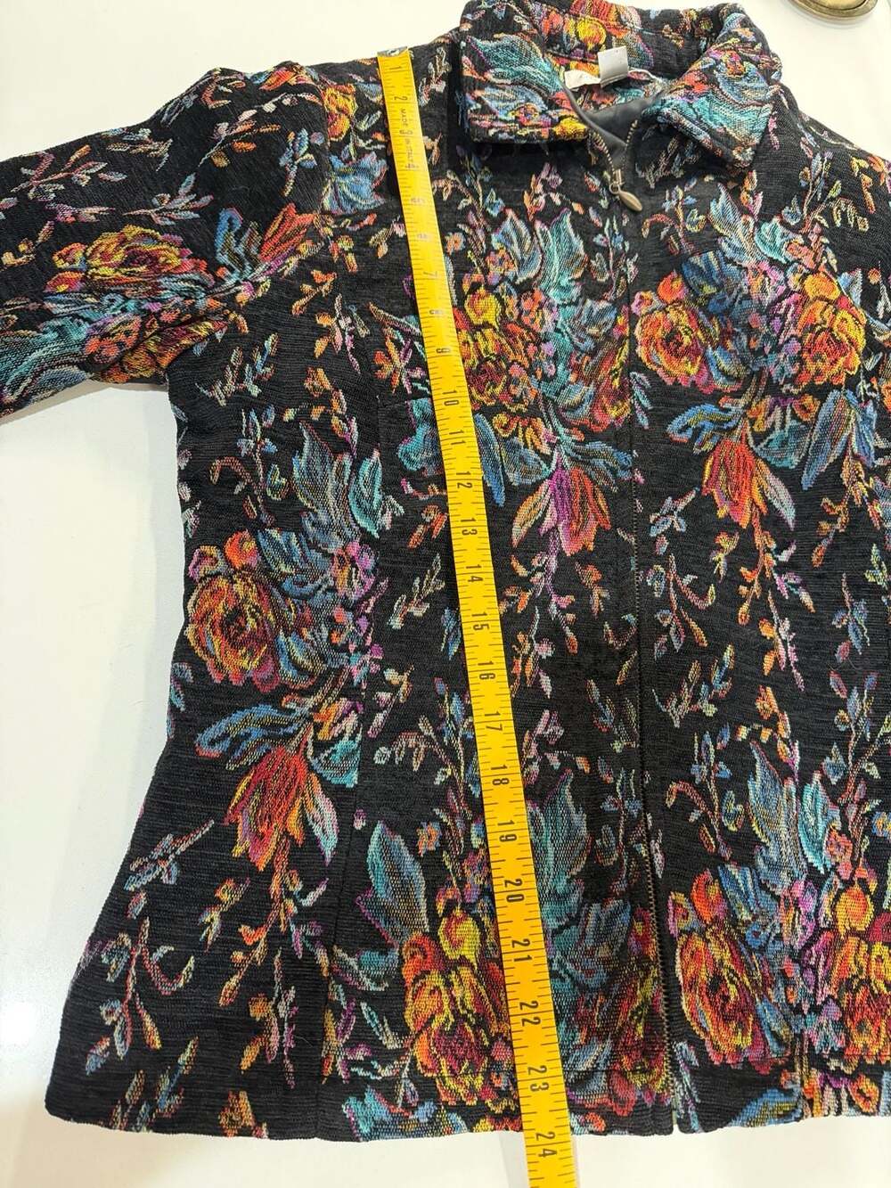 Coldwater Creek Floral Tapestry Zip-Up Jacket Size M - Picture 5 of 6